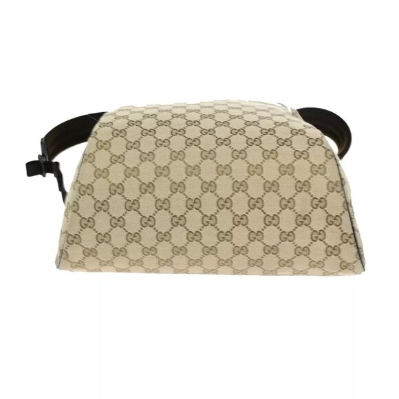 GUCCI Logo GG Pattern Backpack Bag Canvas Leather Brown SHW Italy 40RK750 - Picture 7 of 14